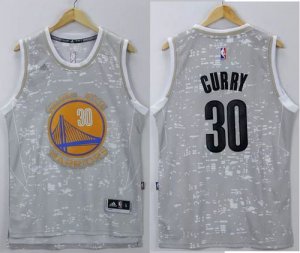 Jerseys Factory Cheap Warriors #30 Stephen Curry Grey City Light