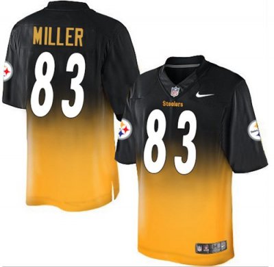 Jerseys Factory Cheap Nike Steelers #83 Heath Miller Black/Gold