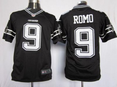 Jerseys Factory Cheap Nike Cowboys #9 Tony Romo Black Shadow Men