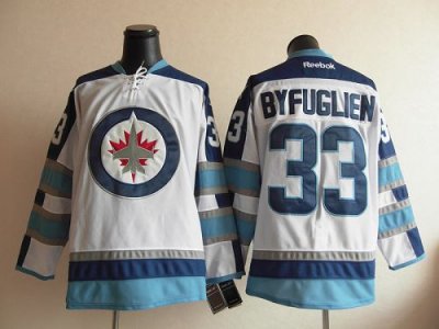 Jerseys Factory Cheap Jets #33 Dustin Byfuglien Embroidered Whit
