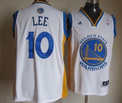 Jerseys Factory Cheap Warriors #10 David Lee White Embroidered N