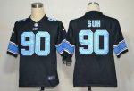 Jerseys Factory Cheap Nike Lions #90 Ndamukong Suh Black Alterna
