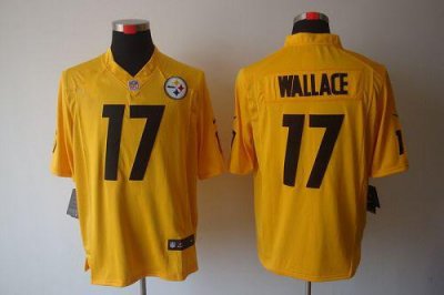 Jerseys Factory Cheap Nike Steelers #17 Mike Wallace Gold Men's