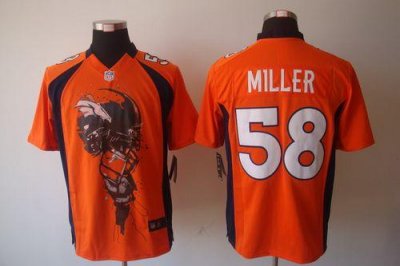 Jerseys Factory Cheap Nike Broncos #58 Von Miller Orange Team Co