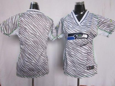 Jerseys Factory Cheap Nike Seahawks Blank Zebra Women's Embroide