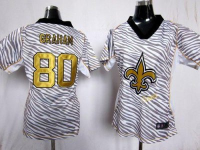 Jerseys Factory Cheap Nike Saints #80 Jimmy Graham Zebra Women's
