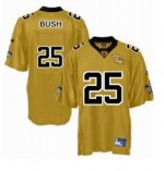 Jerseys Factory Cheap Saints #25 Reggie Bush Gold Stitched NFL J