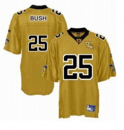 Jerseys Factory Cheap Saints #25 Reggie Bush Gold Stitched NFL J