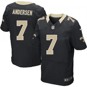 Jerseys Factory Cheap Nike Saints #7 Morten Andersen Black Team