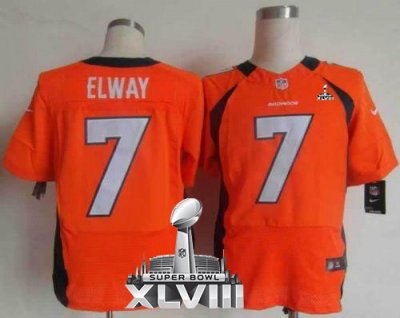 Jerseys Factory Cheap Nike Broncos #7 John Elway Orange Team Col