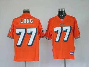 Jerseys Factory Cheap Dolphins Jake Long #77 Orange Stitched NFL