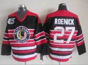 Jerseys Factory Cheap Blackhawks #27 Jeremy Roenick Red/Black 75