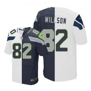 Jerseys Factory Cheap Nike Seahawks #82 Luke Willson White/Steel