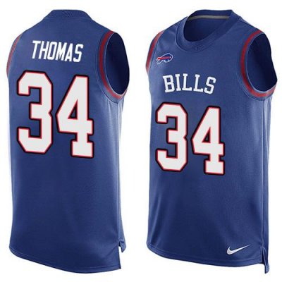 Jerseys Factory Cheap Nike Bills #34 Thurman Thomas Royal Blue T
