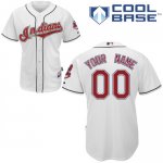 Jerseys Factory Cheap Indians Personalized Authentic White Baseb