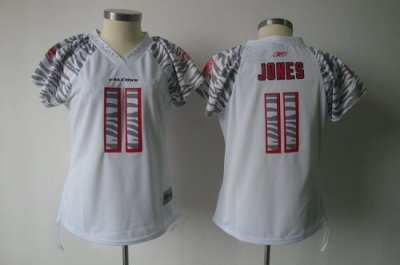 Jerseys Factory Cheap Falcons #11 Julio Jones White Women's Zebr