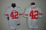 Jerseys Factory Cheap Nike 49ers #42 Ronnie Lott White Men's Sti