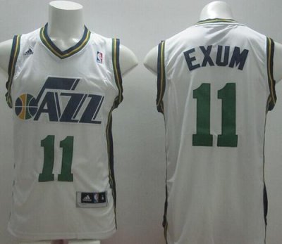 Jerseys Factory Cheap Revolution 30 Jazz #11 Dante Exum White St