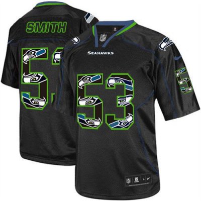 Jerseys Factory Cheap Nike Seahawks #53 Malcolm Smith New Lights