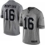 Jerseys Factory Cheap Nike 49ers #16 Joe Montana Gray Men's Stit