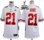 Jerseys Factory Cheap Nike 49ers #21 Frank Gore White Super Bowl