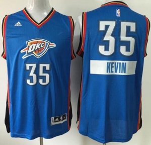 Jerseys Factory Cheap Thunder #35 Kevin Durant Blue 2014-15 Chri