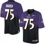 Jerseys Factory Cheap Nike Ravens #75 Jonathan Ogden Purple/Blac