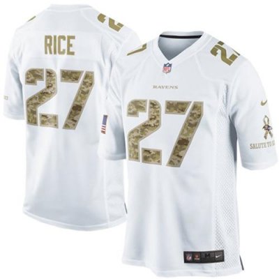 Jerseys Factory Cheap Nike Ravens #27 Ray Rice White Men's Stitc