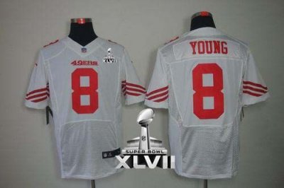 Jerseys Factory Cheap Nike 49ers #8 Steve Young White Super Bowl