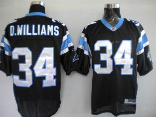 Jerseys Factory Cheap Panthers #34 DeAngelo Williams Black Stitc