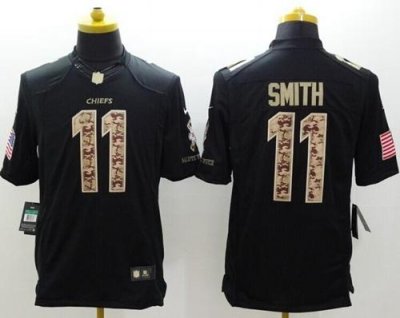 Jerseys Factory Cheap Nike Chiefs #11 Alex Smith Black Men's Sti