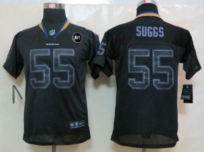 Jerseys Factory Cheap Nike Ravens #55 Terrell Suggs Lights Out B