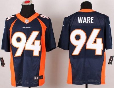 Jerseys Factory Cheap Nike Broncos #94 DeMarcus Ware Navy Blue A