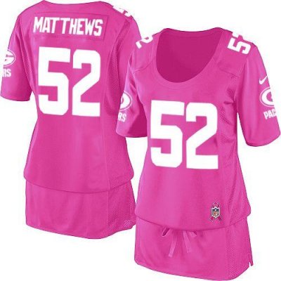 Jerseys Factory Cheap Nike Packers #52 Clay Matthews Pink Women'