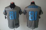 Jerseys Factory Cheap Nike Lions #81 Calvin Johnson Grey Shadow