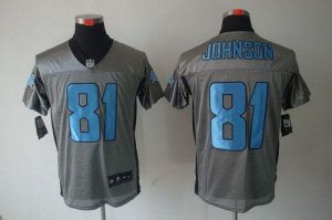 Jerseys Factory Cheap Nike Lions #81 Calvin Johnson Grey Shadow