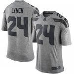 Jerseys Factory Cheap Nike Seahawks #24 Marshawn Lynch Gray Men'