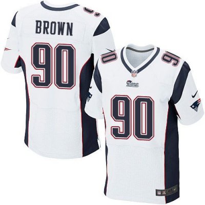 Jerseys Factory Cheap Nike Patriots #90 Malcom Brown White Men's