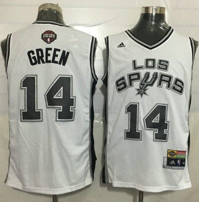Jerseys Factory Cheap Spurs #14 Danny Green White Latin Nights S