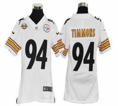 Jerseys Factory Cheap Nike Steelers #94 Lawrence Timmons White W