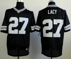 Jerseys Factory Cheap Nike Packers #27 Eddie Lacy Black Shadow M