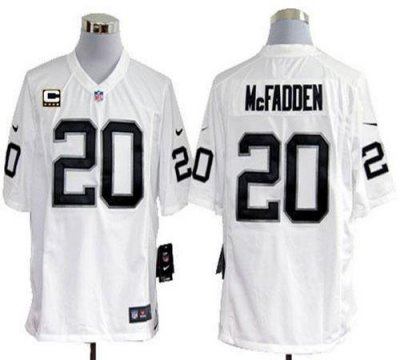 Jerseys Factory Cheap Nike Raiders #20 Darren McFadden White Wit