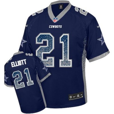 Jerseys Factory Cheap Nike Cowboys #21 Ezekiel Elliott Navy Blue