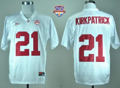 Jerseys Factory Cheap Crimson Tide #21 Dre Kirkpatrick White 201
