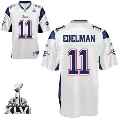 Jerseys Factory Cheap Patriots #11 Julian Edelman White Super Bo