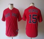 Jerseys Factory Cheap Red Sox #15 Dustin Pedroia Red Cool Base E