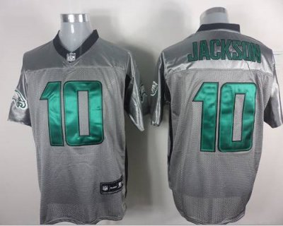 Jerseys Factory Cheap Eagles #10 DeSean Jackson Grey Shadow Stit