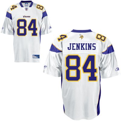 Jerseys Factory Cheap Vikings #84 Michael Jenkins White Stitched