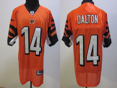 Jerseys Factory Cheap Bengals #14 Andy Dalton Orange Stitched NF