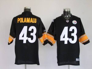 Jerseys Factory Cheap Steelers #43 Troy Polamalu Black Embroider